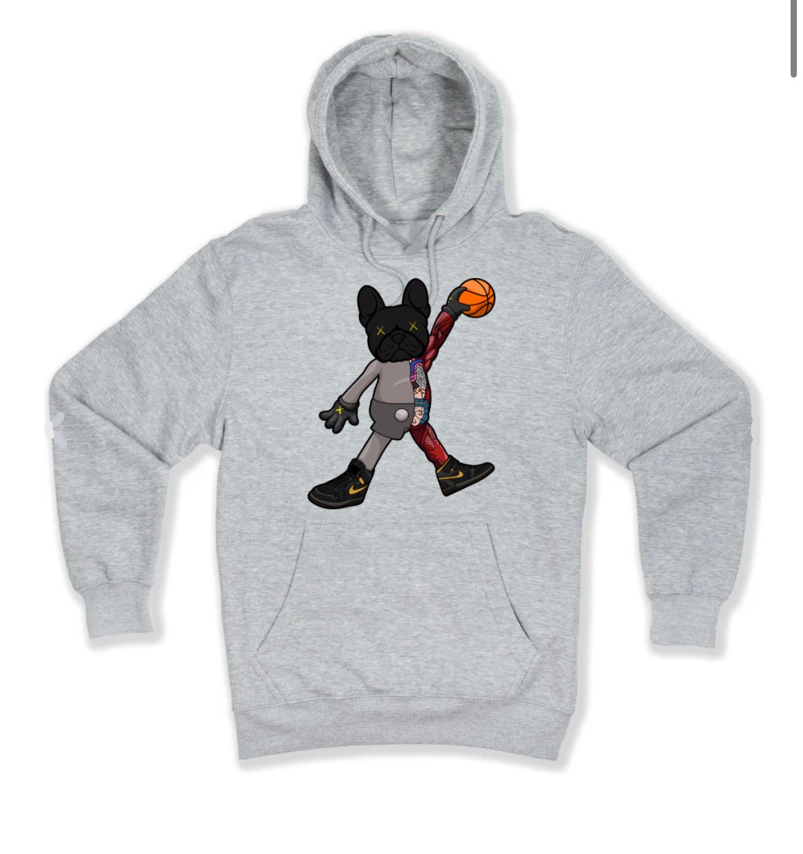 Frenchie Air Kaws Grey Hoodie